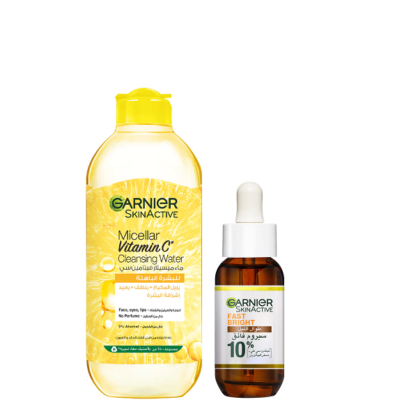 Garnier - Micellar Water Vitamin C & Night Booster Serum Bundle