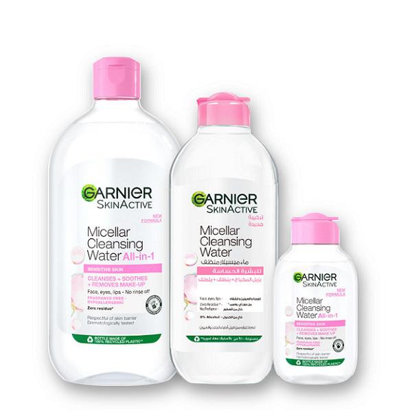 Garnier - Micellar Cleansing Water 100ml, 400ml & 700ml Bundle