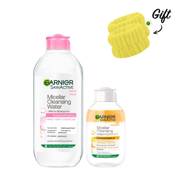 Garnier - Micellar Cleansing Water 400ml & Micellar Oil Infused Cleansing Water 100ml Bundle