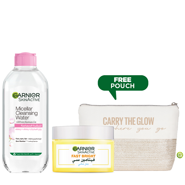 Garnier - Micellar Water & Fast Bright Water Gel Bundle