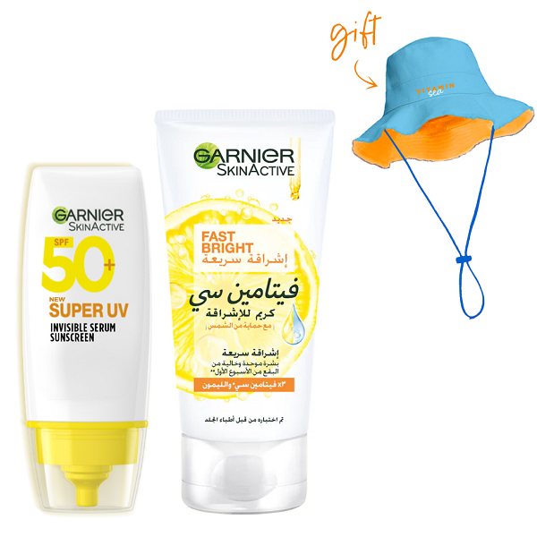 Garnier - SUPER UV Serum SPF50+ & Fast Bright Day Cream Bundle