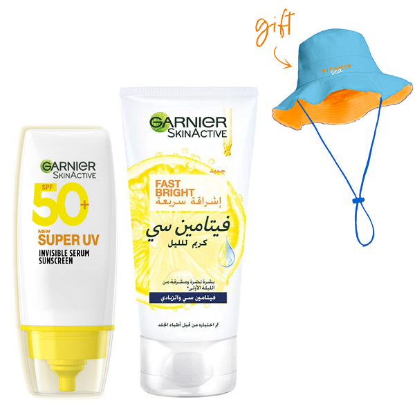 Garnier - SUPER UV Serum SPF50+ & Fast Bright Night Cream Bundle