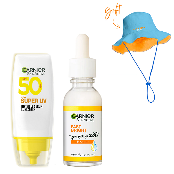 Garnier - SUPER UV Serum SPF50+ & Fast Bright Vitamin C Serum Bundle