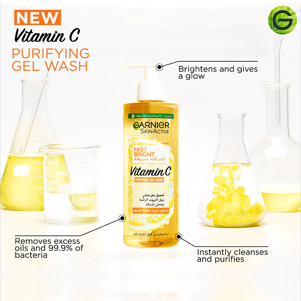 Garnier - SkinActive Fast Bright Vitamin C Purifying Gel Wash