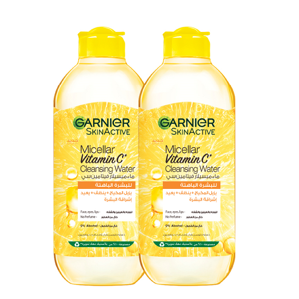 Garnier SkinActive - Micellar Vitamin C Cleansing Water Duo Pack Bundle