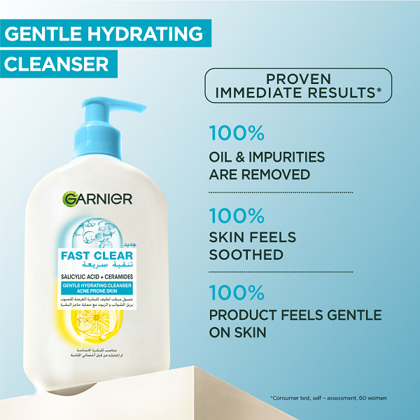 Garnier - Fast Clear Gentle Hydrating Cleanser