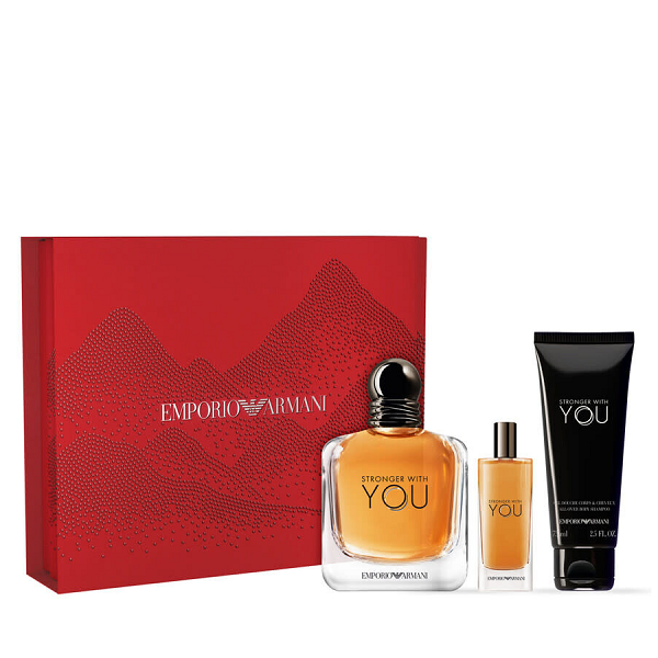 Giorgio Armani - Emporio Armani Stronger With You Eau De Toilette Set ( EDT100ml + EDT10ml + SG75ml )