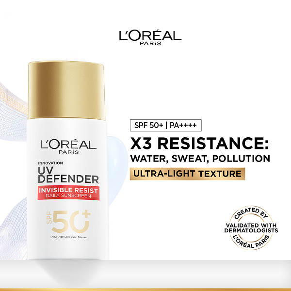 L'Oreal - UV Defender Invisible Resist Daily Sunscreen SPF50+