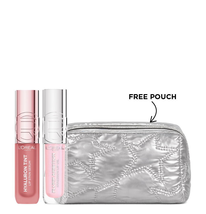 L'oreal Paris - Hyaluron Tint Lip Stain Serum & Plump Ambition Hyaluron Lip Oil Bundle