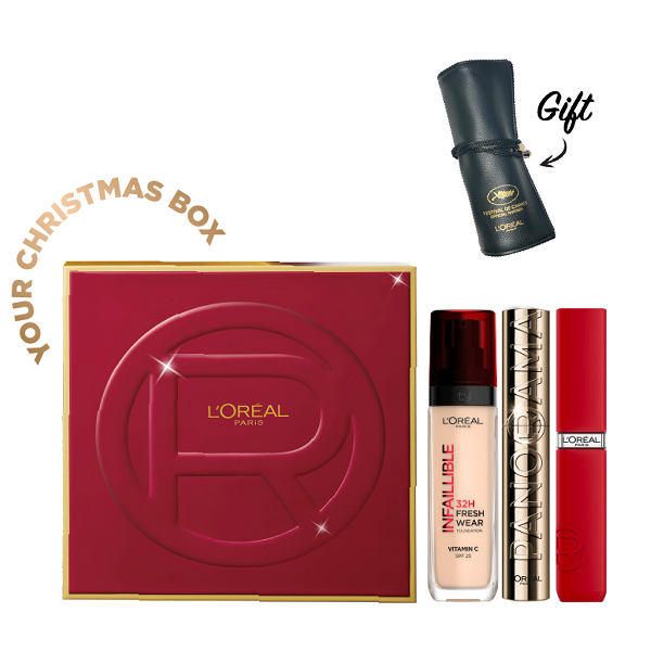 L'Oreal Paris - Infaillible 32H Fresh Wear Foundation, Infaillible Lipstick & Panorama Mascara Bundle