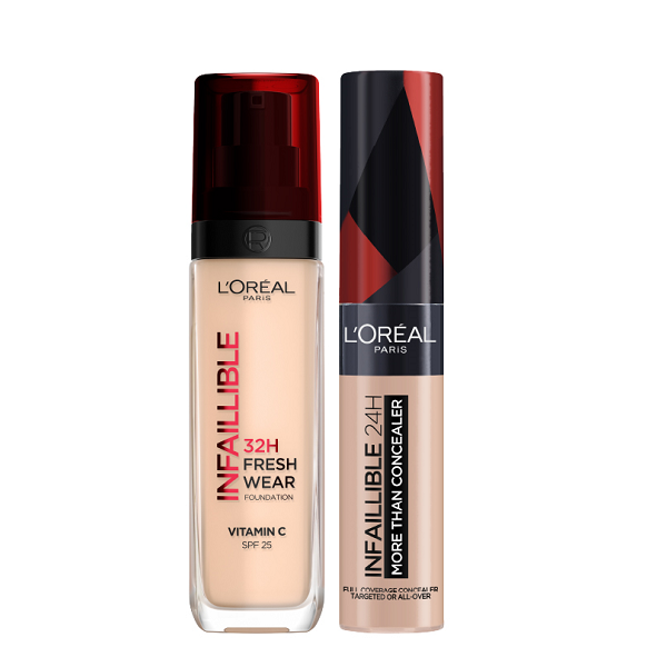 L'Oreal Paris - Infaillible More Than Concealer & 24H Fresh Wear Liquid Foundation Bundle