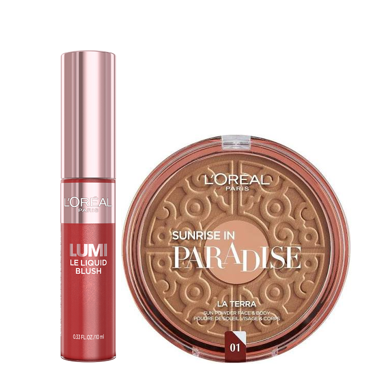 L'Oreal Paris - Lumi Le Blush Liquid & Sunrise In Paradise Sun Powder 01 Bundle