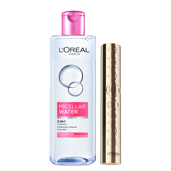 L'Oreal Paris - Panorama Mascara & Micellar Water 3 In 1 Moisturizing Bundle