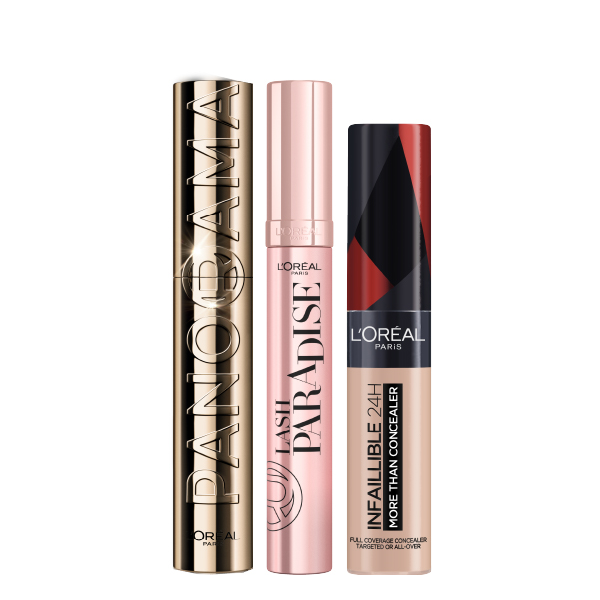 L'Oreal Paris - Panorama Mascara, Paradise Mascara & Infaillible More Than Concealer Bundle