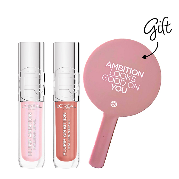 L'Oreal Paris - Plump Ambition Hyaluron Lip Oil Duo Pack Bundle