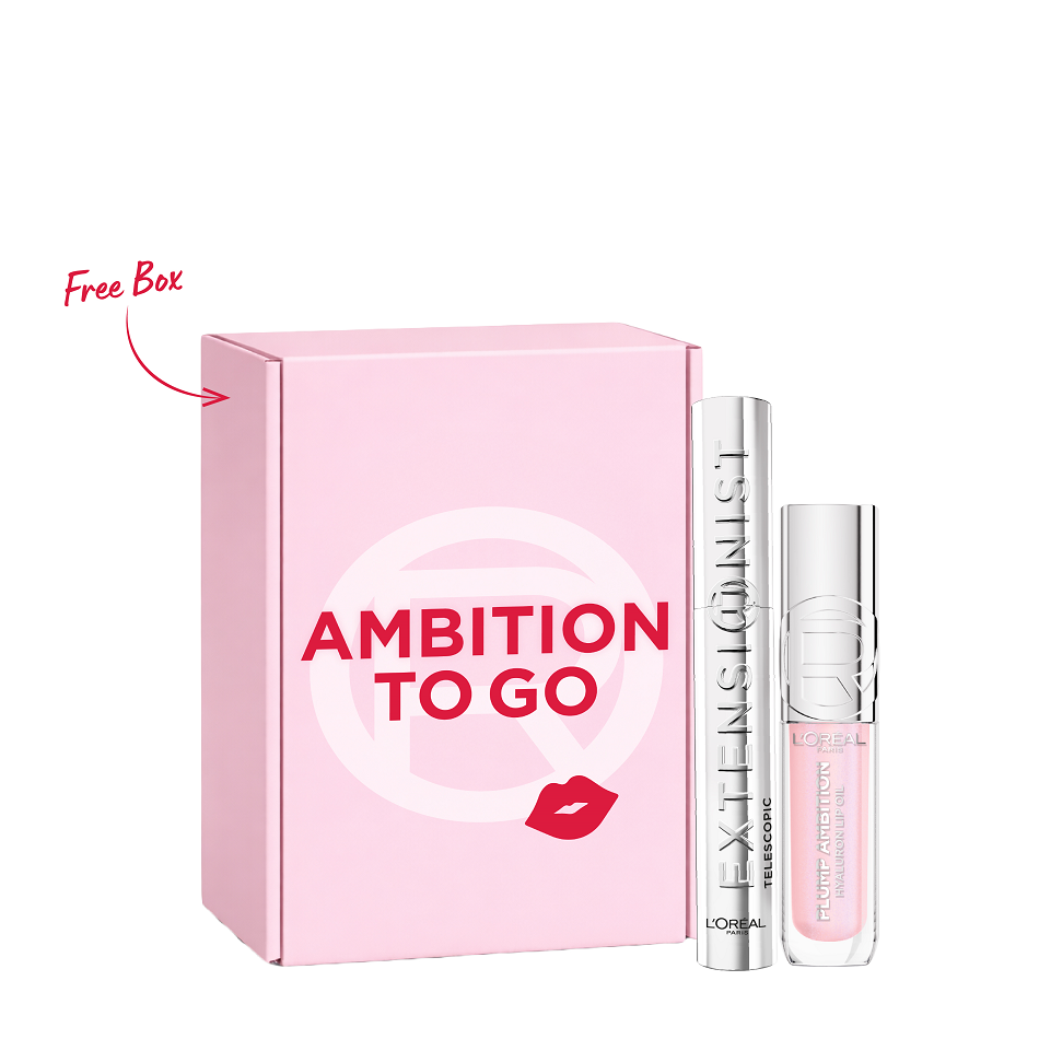 L'Oreal Paris - Plump Ambition Hyaluron Lip Oil & Telescopic Extensionist Mascara Bundle