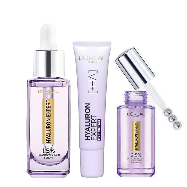 L'oreal Skin Expert - Hyaluron Expert Face Serum, Eye Serum & Eye Cream Bundle