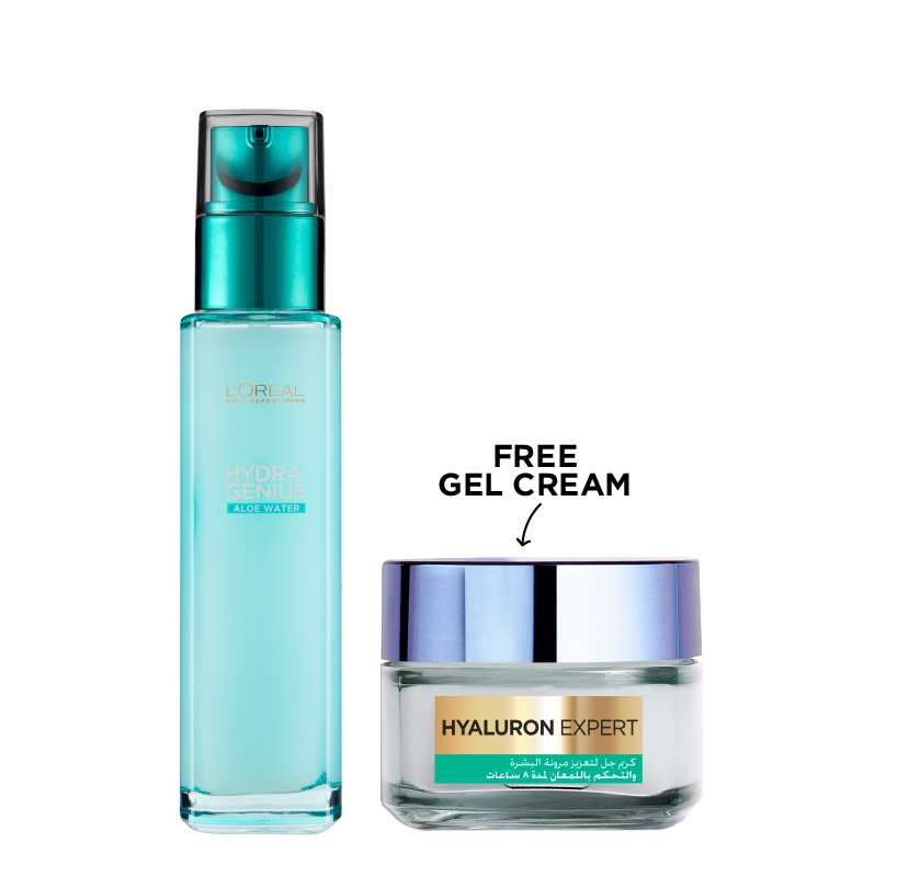 L'oreal Skin Expert - Hydra Genius Daily Liquid Care Dry and Sensitive Skin & FREE Oil Gel Cream Bundle