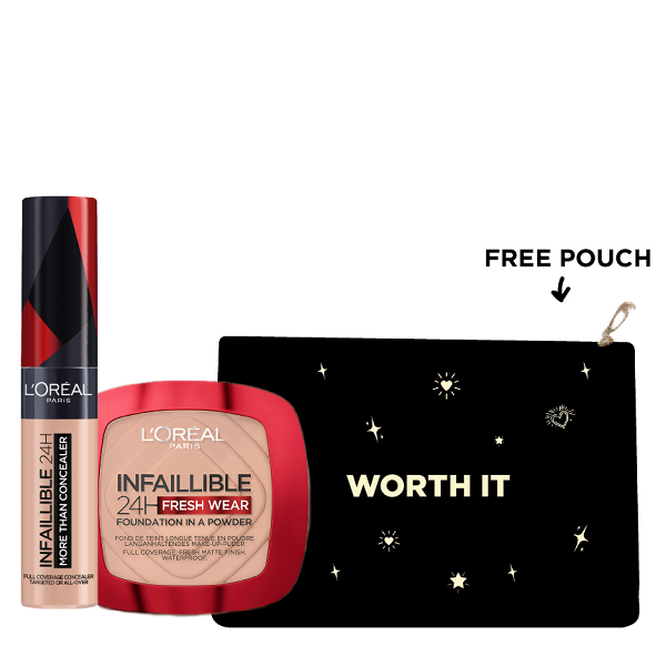L'Oreal - Infaillible 24H More Than Concealer & Fresh Wear Foundation In Powder Bundle