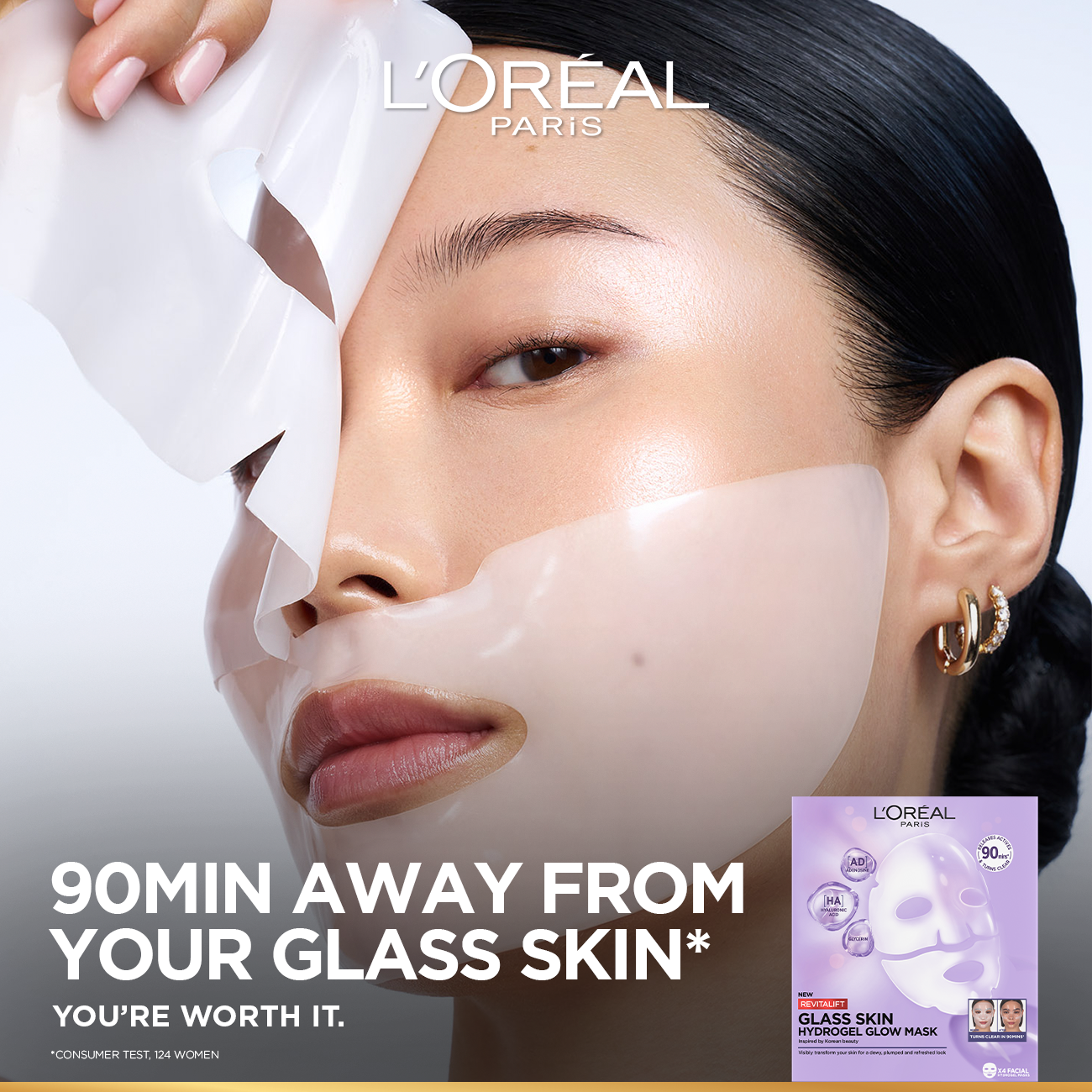L'Oreal - Revitalift Glass Skin Hydrogel Glow Mask