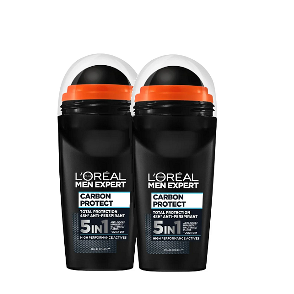 L'Oreal Men Expert - Carbon Protect Deo Roll On Duo Pack Bundle