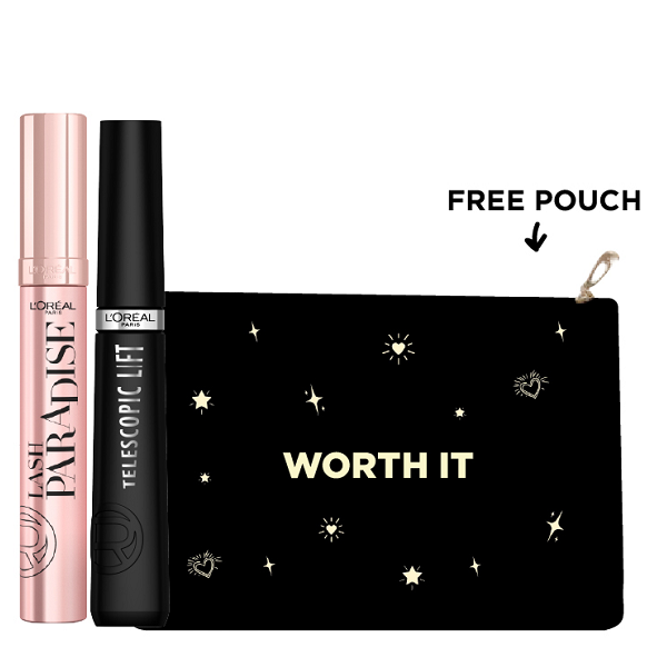 L'Oreal Paris - Telescopic Instant Lift Mascara & Lash Paradise Extatic Mascara Bundle