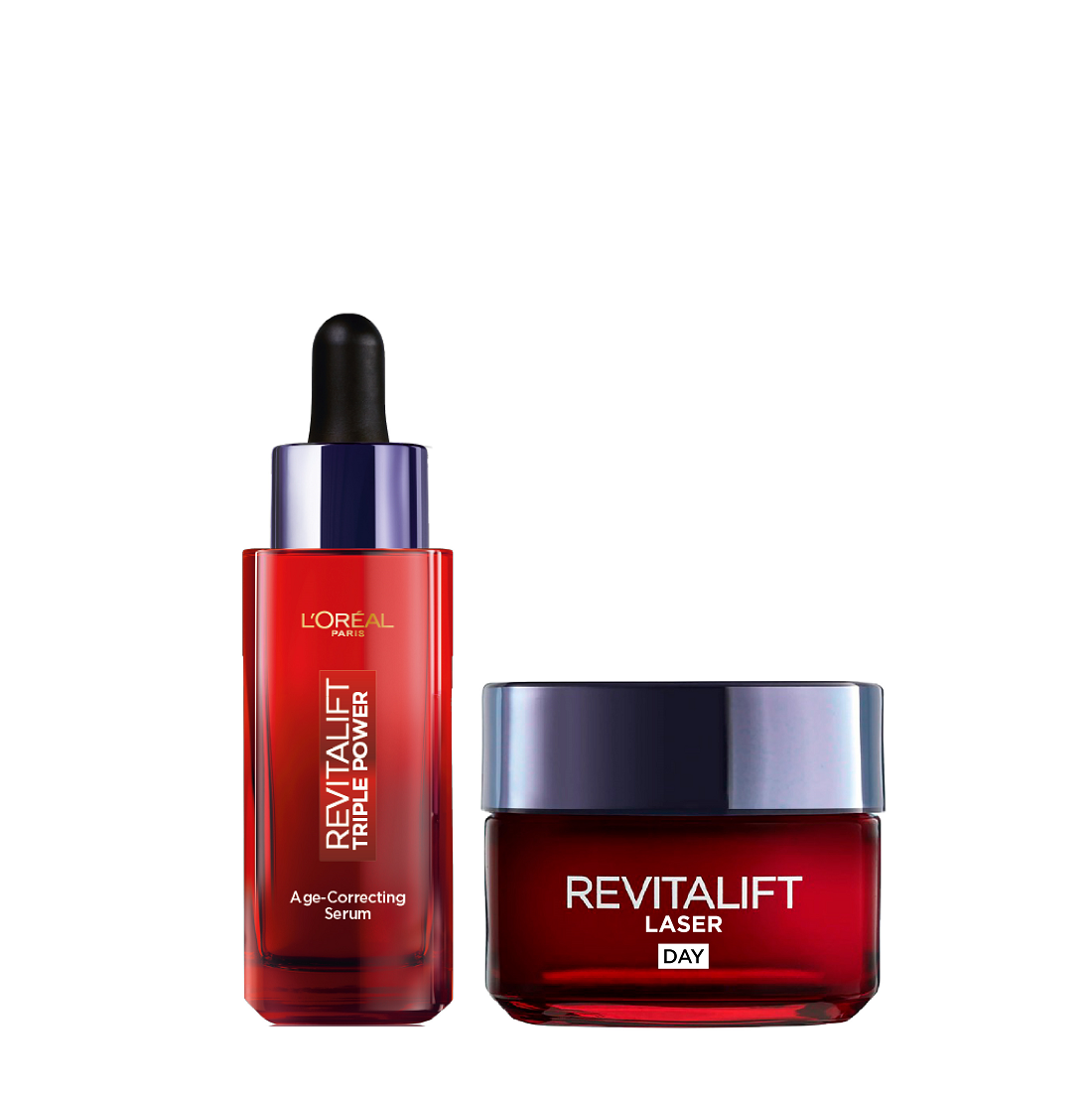 L'oreal Skin Expert - Revitalift Laser Renewing Day Care & Triple Power Serum Bundle