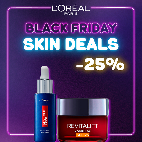 L'Oreal Skin Expert - Revitalift Laser Pure Retinol Night Serum & Laser 3x Day Cream SPF20 Bundle