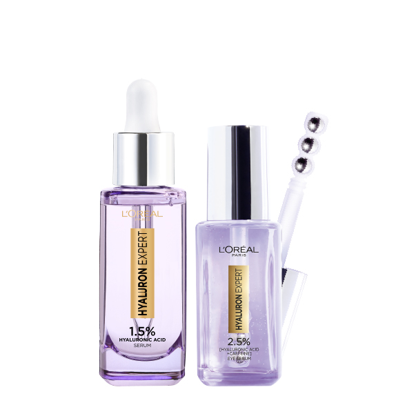 L'oreal Skin Expert - Hyaluron Expert Eye Serum & Face Serum Bundle