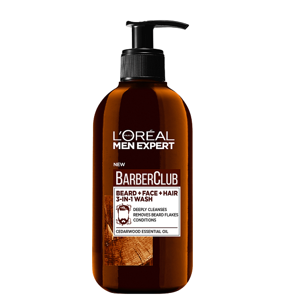 L'oreal Men Expert - Barber Club Beard Face Hair 3 in 1 Wash