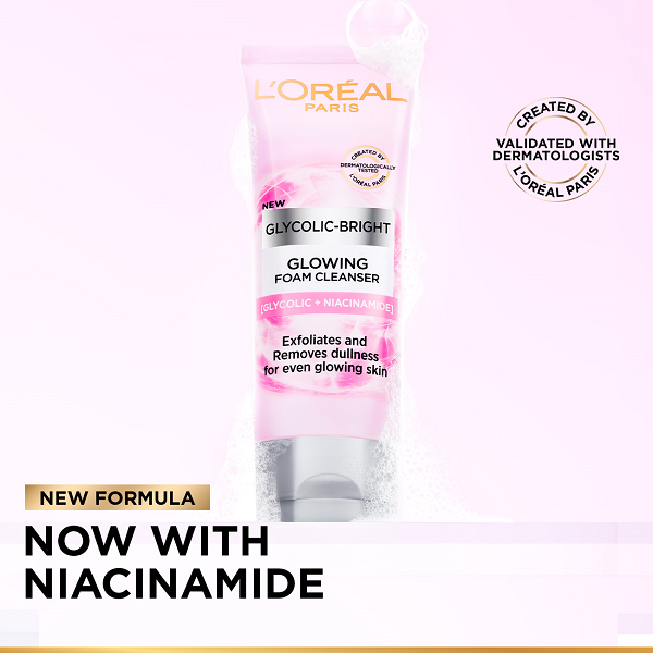 L'oreal Skin Expert - Glycolic Bright Cleanser Foam