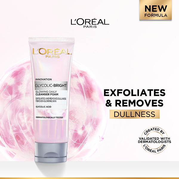 L'oreal Skin Expert - Glycolic Bright Cleanser Foam