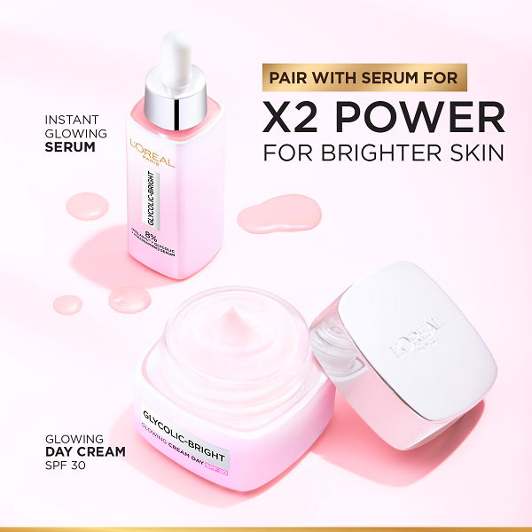 L'oreal Skin Expert - Glycolic Bright Day Cream SPF 30