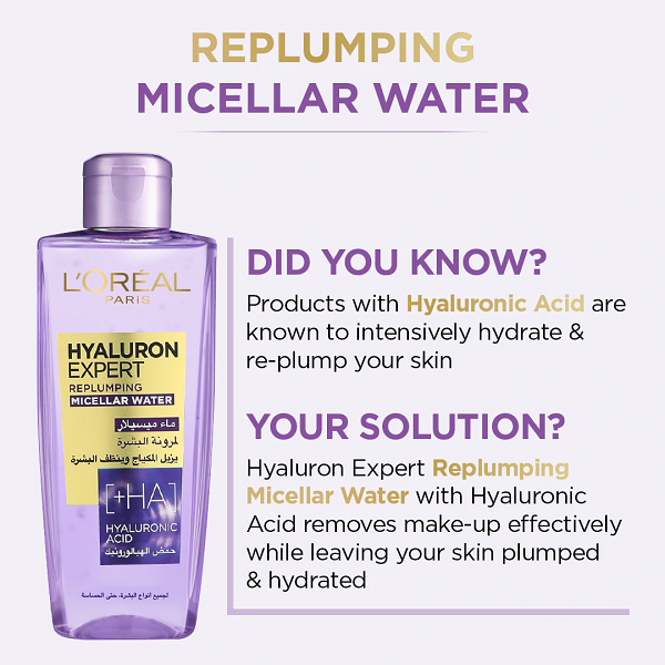 L'oreal Skin Expert - Hyaluron Expert Replumping Micellar Water