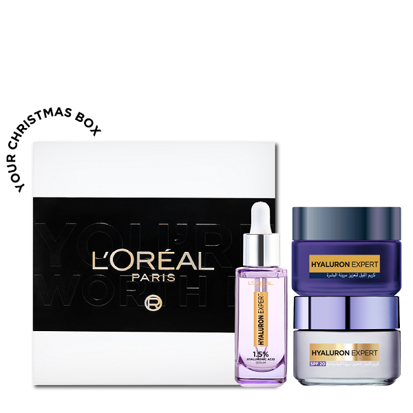 L'oreal Skin Expert - Hyaluron Expert Serum, Day Cream & Night Cream Bundle