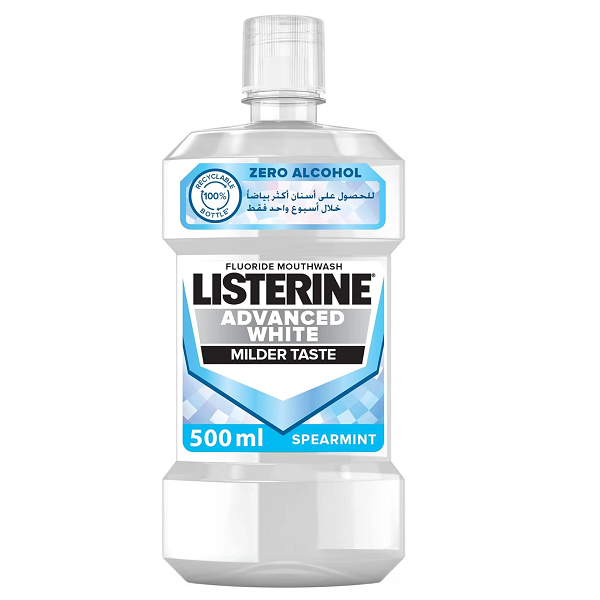 Listerine - Advanced White Zero Alcohol Spearmint Fluoride Mouthwash