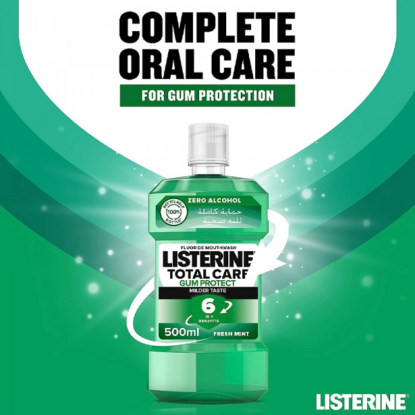 Listerine - Total Care Gum Protect Fresh Mint Fluoride Mouthwash