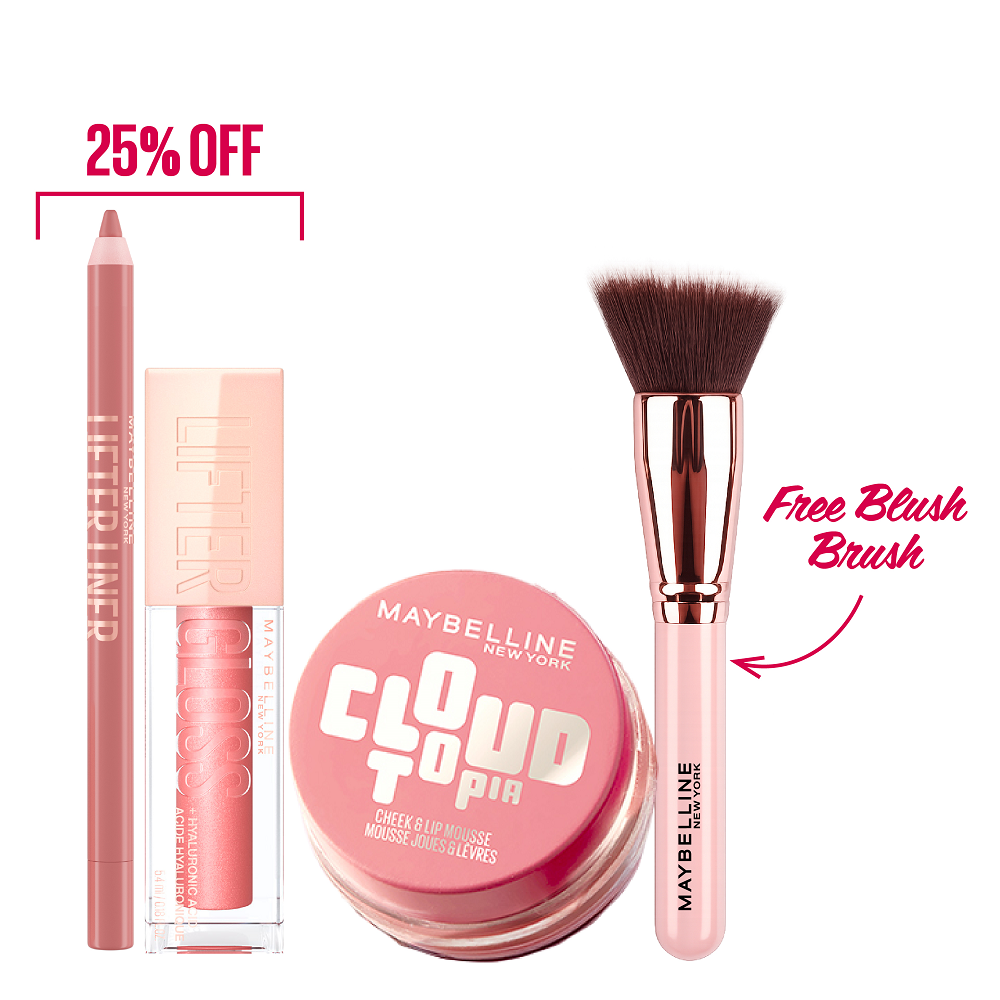 Maybelline - Cloudtopia Cheek & Lip Mousse, Lifter Gloss & Lifter Liner Bundle