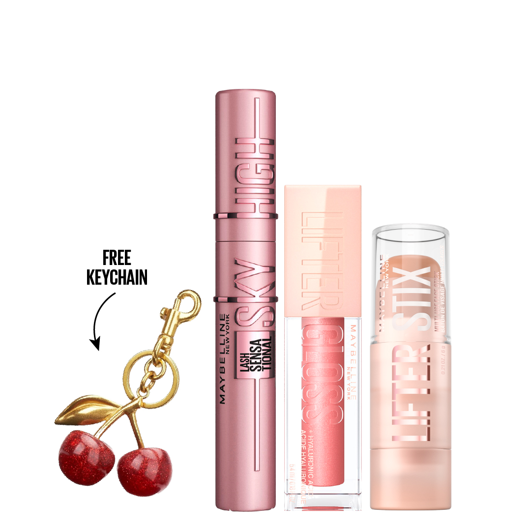 Maybelline - Face Lifter Stix, Lifter Gloss & Lash Sensational Sky High Mascara Bundle