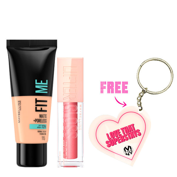 Maybelline - Fit Me Foundation & Lifter Gloss Bundle