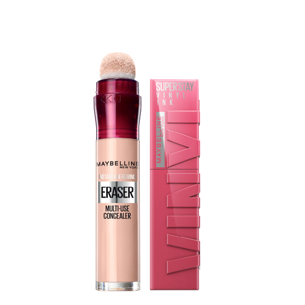 Maybelline - Instant Rewind Eraser Concealer & Superstay Vinyl Ink Lipstick Bundle