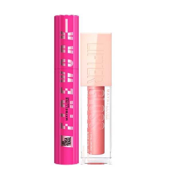 Maybelline - Lash Sensational Firework Mascara & Lifter Gloss Bundle