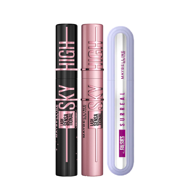 Maybelline - Lash Sensational Sky High Cosmic Black, Sky High Black & Surreal Mascara Bundle