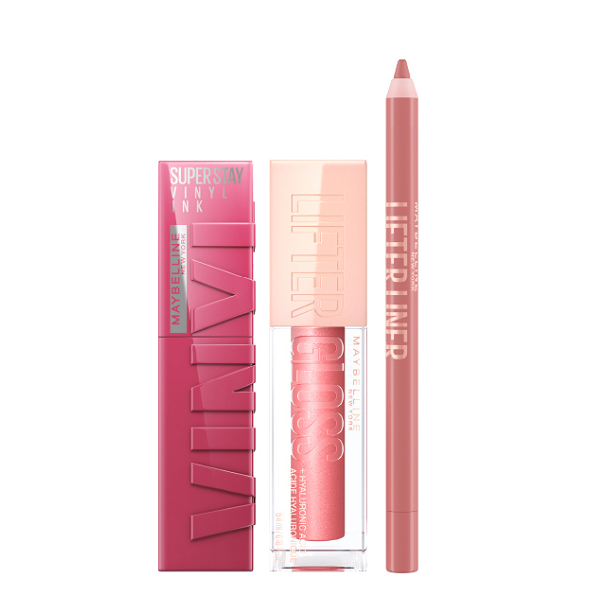 Maybelline - Lifter Gloss, Lifter Liner & Vinyl Ink Lipstick Bundle