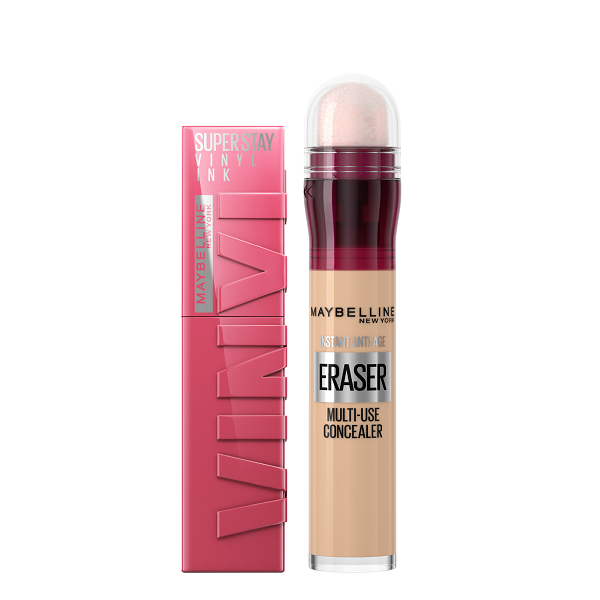 Maybelline - Super Stay Vinyl Ink Lipstick & Age Rewind Eraser Concealer Bundle