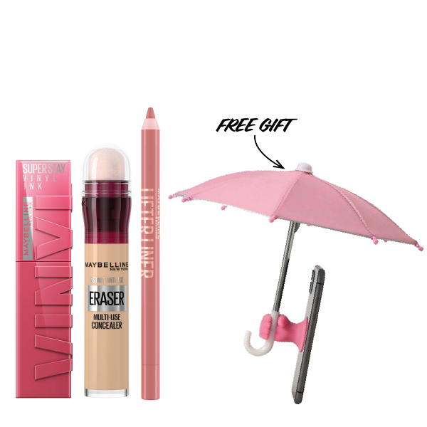Maybelline - Super Stay Vinyl Ink, Eraser Multi Use Concealer & Lifter Liner Bundle
