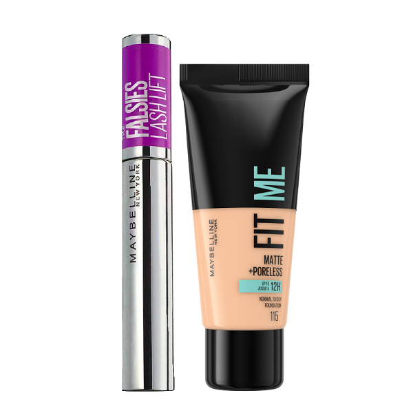 Maybelline - The Falsies Lash Lift Mascara & Fit Me Foundation Bundle