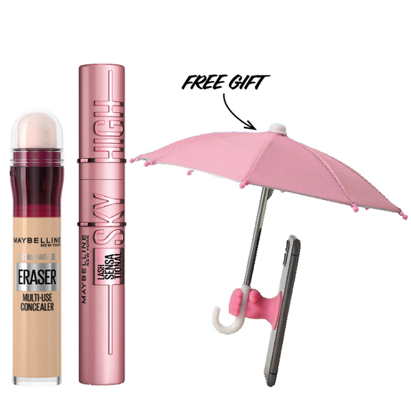 Maybelline - Lash Sensational Sky High Mascara & Instant Age Rewind Eraser Concealer Bundle