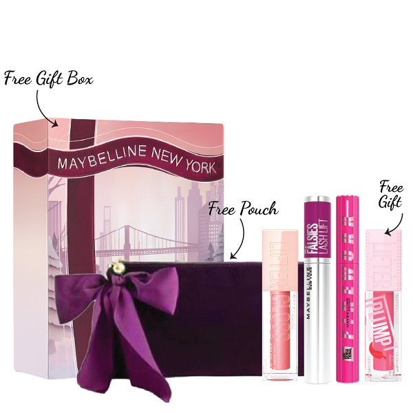 Maybelline - Lash Sensational Firework Mascara, Falsies lash Mascara & Lifter Gloss Bundle