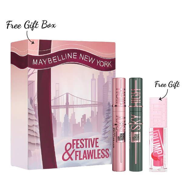 Maybelline - Lash Sensational Sky High Mascara Black & Green Altitude Bundle